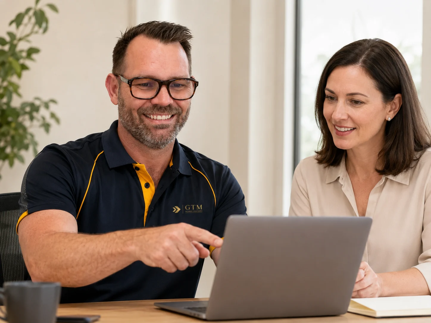 A confidential search consultation in progress